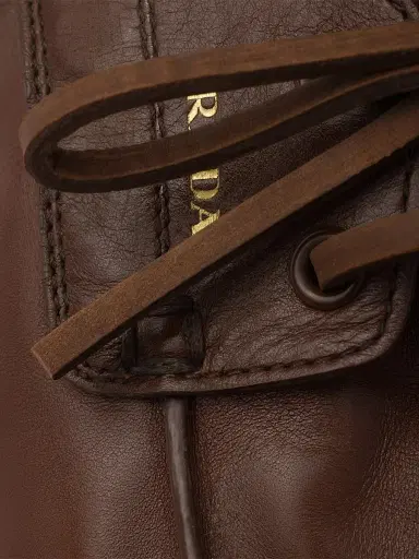 Prada Women's Shuffle Antiqued Leather Boat Loafers | Thumbnail 5 Prada Women's Shuffle Antiqued Leather Boat Loafers | Thumbnail 5