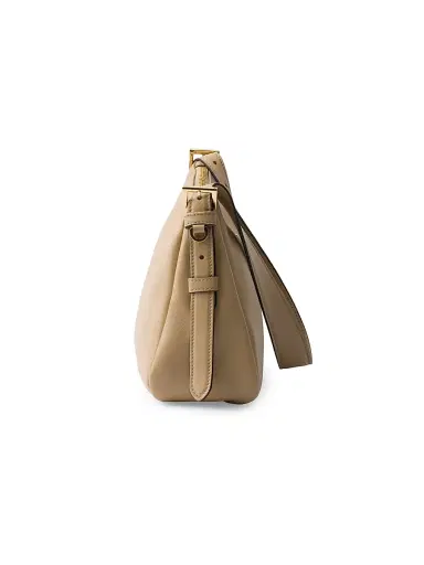 Prada Women's Aimee Medium Leather Shoulder Bag - Dark Beige | Thumbnail 5 Prada Women's Aimee Medium Leather Shoulder Bag - Dark Beige | Thumbnail 5