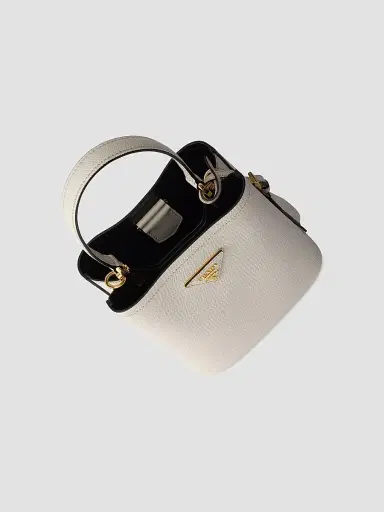 Prada Women's Panier Saffiano Leather Bucket Bag - Beige | Thumbnail 7 Prada Women's Panier Saffiano Leather Bucket Bag - Beige | Thumbnail 7