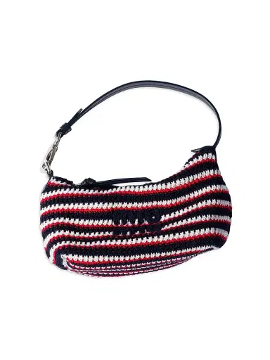 Miu Miu Women's Crochet Pouch - Blue | Thumbnail 4 Miu Miu Women's Crochet Pouch - Blue | Thumbnail 4