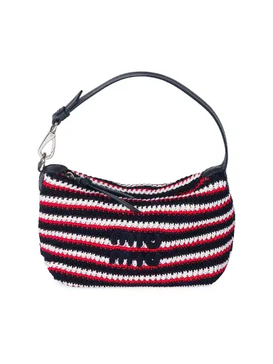 Miu Miu Women's Crochet Pouch - Blue | Thumbnail 1 Miu Miu Women's Crochet Pouch - Blue | Thumbnail 1