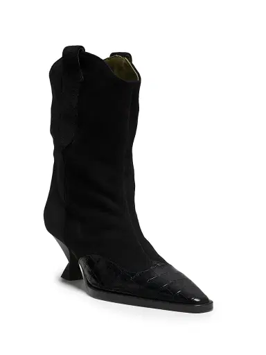 Maria Luca Women's Nila 65MM Suede Booties - Black - Size 9.5 | Thumbnail 2 Maria Luca Women's Nila 65MM Suede Booties - Black - Size 9.5 | Thumbnail 2