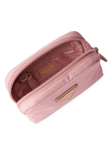 Prada Re-Nylon Necessaire Pouch - Baby Pink | Thumbnail 4 Prada Re-Nylon Necessaire Pouch - Baby Pink | Thumbnail 4