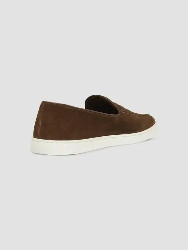 Church's Men's Peebles Suede Top-Stitched Penny Loafers - Brown | Thumbnail 2 Church's Men's Peebles Suede Top-Stitched Penny Loafers - Brown | Thumbnail 2