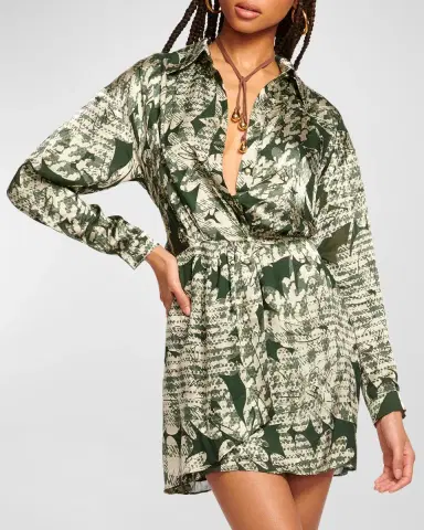 Ramy Brook Palmer Satin Mini Dress | Thumbnail 3 Ramy Brook Palmer Satin Mini Dress | Thumbnail 3
