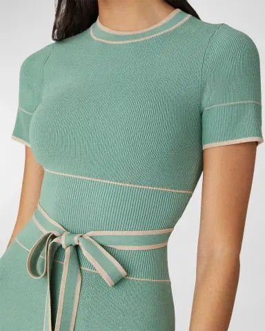 Shoshanna Addison Ribbed A-Line Midi Dress | Thumbnail 3 Shoshanna Addison Ribbed A-Line Midi Dress | Thumbnail 3