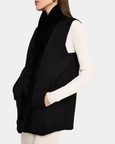 Gorski Reversible Shearling Lamb Vest with Cashmere-Blend Back | Thumbnail 5 Gorski Reversible Shearling Lamb Vest with Cashmere-Blend Back | Thumbnail 5