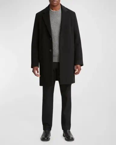 Vince Men 's Classic Wool-Blend Topcoat | Thumbnail 2 Vince Men 's Classic Wool-Blend Topcoat | Thumbnail 2
