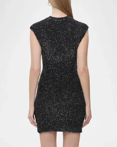 Hervé Léger Delilah Sequin Knit Cap-Sleeve Mini Dress | Thumbnail 3 Hervé Léger Delilah Sequin Knit Cap-Sleeve Mini Dress | Thumbnail 3