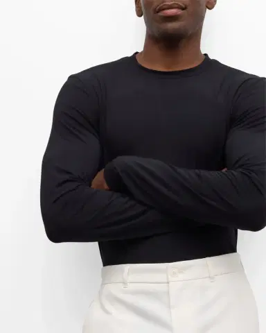 Giorgio Armani Men's Mr. Armani Solid T-Shirt | Thumbnail 6 Giorgio Armani Men's Mr. Armani Solid T-Shirt | Thumbnail 6