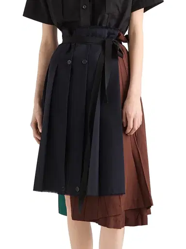 Prada Women's Rush Stitch Fabric Patchwork Skirt - Blue | Thumbnail 2 Prada Women's Rush Stitch Fabric Patchwork Skirt - Blue | Thumbnail 2
