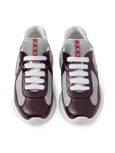 Prada Women's America's Cup Biker Fabric Sneakers - Dark Red - Size 11.5 | Thumbnail 2 Prada Women's America's Cup Biker Fabric Sneakers - Dark Red - Size 11.5 | Thumbnail 2