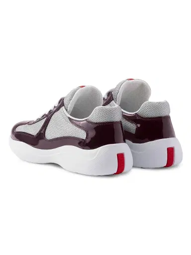 Prada Women's America's Cup Biker Fabric Sneakers - Dark Red - Size 11.5 | Thumbnail 3 Prada Women's America's Cup Biker Fabric Sneakers - Dark Red - Size 11.5 | Thumbnail 3