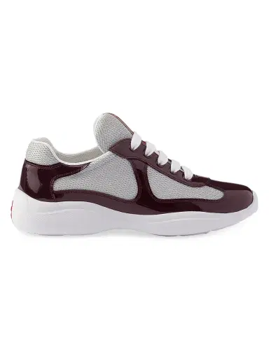 Prada Women's America's Cup Biker Fabric Sneakers - Dark Red - Size 11.5 | Thumbnail 1 Prada Women's America's Cup Biker Fabric Sneakers - Dark Red - Size 11.5 | Thumbnail 1