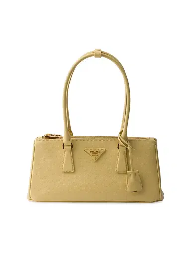 Prada Women's Galleria Saffiano Leather Top Handle Bag - Yellow | Thumbnail 1 Prada Women's Galleria Saffiano Leather Top Handle Bag - Yellow | Thumbnail 1