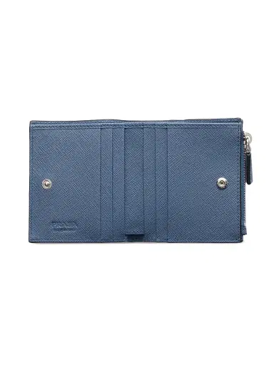 Prada Men's Saffiano Leather Wallet - Blue | Thumbnail 2 Prada Men's Saffiano Leather Wallet - Blue | Thumbnail 2