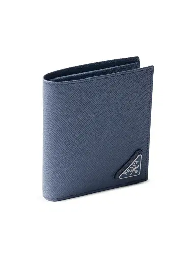 Prada Men's Saffiano Leather Wallet - Light Blue | Thumbnail 4 Prada Men's Saffiano Leather Wallet - Light Blue | Thumbnail 4