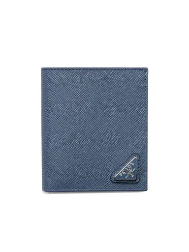 Prada Men's Saffiano Leather Wallet - Light Blue | Thumbnail 1 Prada Men's Saffiano Leather Wallet - Light Blue | Thumbnail 1