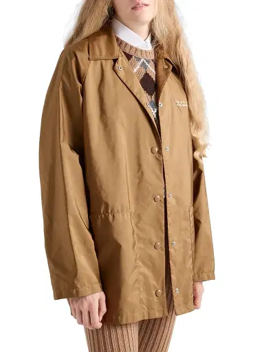 Prada Women's Lightweight Re-Nylon Blouson Jacket - Brown | Thumbnail 4 Prada Women's Lightweight Re-Nylon Blouson Jacket - Brown | Thumbnail 4