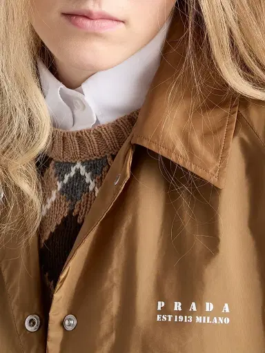 Prada Women's Lightweight Re-Nylon Blouson Jacket - Brown | Thumbnail 5 Prada Women's Lightweight Re-Nylon Blouson Jacket - Brown | Thumbnail 5