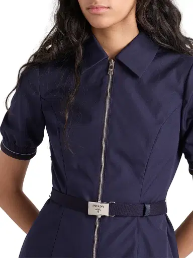 Prada Women's Poplin Dress - Blue - Size 0 | Thumbnail 5 Prada Women's Poplin Dress - Blue - Size 0 | Thumbnail 5
