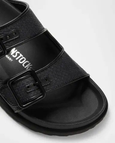 1774 Birkenstock Arizona Raffia Dual-Buckle Slide Sandals | Thumbnail 2 1774 Birkenstock Arizona Raffia Dual-Buckle Slide Sandals | Thumbnail 2