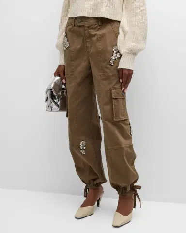 Cinq a Sept Crystal Chrysanthemum Zola Cargo Pants | Thumbnail 2 Cinq a Sept Crystal Chrysanthemum Zola Cargo Pants | Thumbnail 2