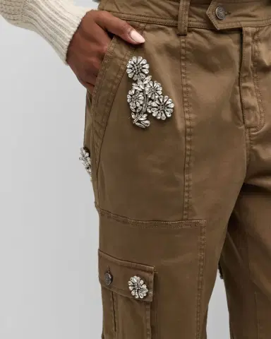 Cinq a Sept Crystal Chrysanthemum Zola Cargo Pants | Thumbnail 5 Cinq a Sept Crystal Chrysanthemum Zola Cargo Pants | Thumbnail 5