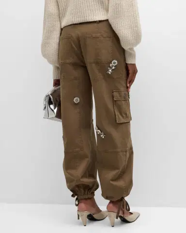 Cinq a Sept Crystal Chrysanthemum Zola Cargo Pants | Thumbnail 6 Cinq a Sept Crystal Chrysanthemum Zola Cargo Pants | Thumbnail 6