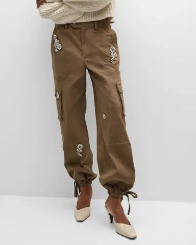 Cinq a Sept Crystal Chrysanthemum Zola Cargo Pants | Thumbnail 7 Cinq a Sept Crystal Chrysanthemum Zola Cargo Pants | Thumbnail 7