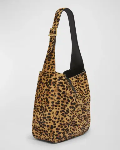 Saint Laurent Le 5 A 7 Small Hobo Bag in Leopard-Print Calf Hair | Thumbnail 6 Saint Laurent Le 5 A 7 Small Hobo Bag in Leopard-Print Calf Hair | Thumbnail 6
