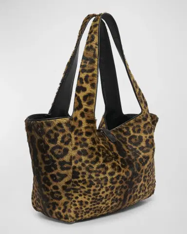 Saint Laurent Le 5 À 7 Bea YSL Leopard-Print Tote Bag in Calf Hair & Leather | Thumbnail 6 Saint Laurent Le 5 À 7 Bea YSL Leopard-Print Tote Bag in Calf Hair & Leather | Thumbnail 6
