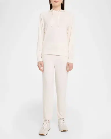 Majestic Filatures French Terry Hoodie with Grosgrain Trim | Thumbnail 2 Majestic Filatures French Terry Hoodie with Grosgrain Trim | Thumbnail 2