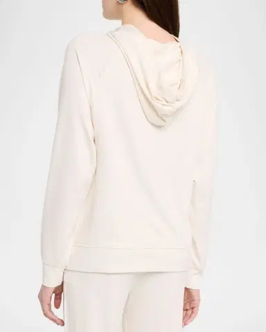 Majestic Filatures French Terry Hoodie with Grosgrain Trim | Thumbnail 3 Majestic Filatures French Terry Hoodie with Grosgrain Trim | Thumbnail 3