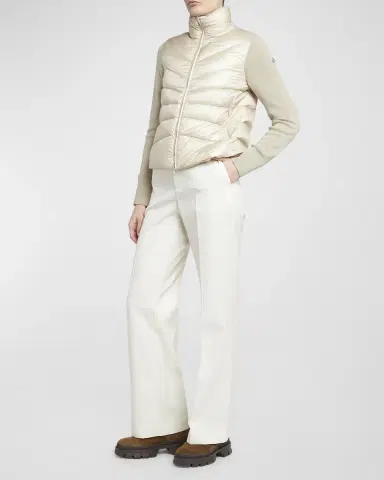 Moncler Lightweight Wool Puffer Cardigan | Thumbnail 2 Moncler Lightweight Wool Puffer Cardigan | Thumbnail 2