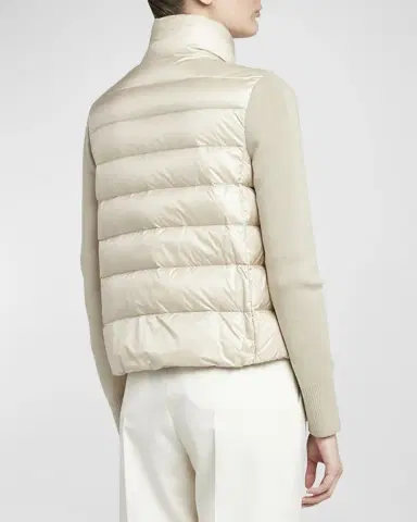 Moncler Lightweight Wool Puffer Cardigan | Thumbnail 3 Moncler Lightweight Wool Puffer Cardigan | Thumbnail 3