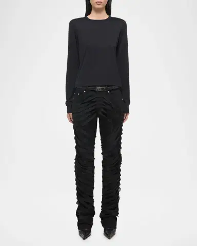 Helmut Lang Slim Long-Sleeve Logo Tee | Thumbnail 2 Helmut Lang Slim Long-Sleeve Logo Tee | Thumbnail 2