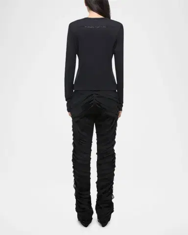 Helmut Lang Slim Long-Sleeve Logo Tee | Thumbnail 3 Helmut Lang Slim Long-Sleeve Logo Tee | Thumbnail 3