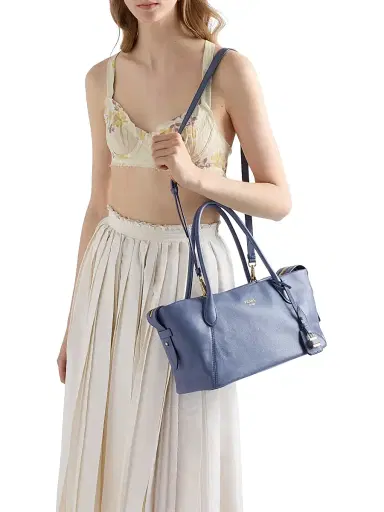 Prada Women's Leather Top Handle Bag - Blue | Thumbnail 3 Prada Women's Leather Top Handle Bag - Blue | Thumbnail 3