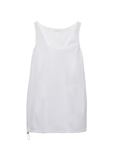 Prada Women's Reversible Cotton Jersey and Re-Nylon Mini-Dress - White - Size Large | Thumbnail 1 Prada Women's Reversible Cotton Jersey and Re-Nylon Mini-Dress - White - Size Large | Thumbnail 1