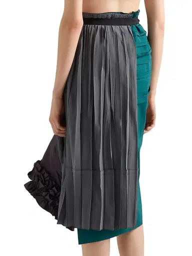 Prada Women's Technical Taffeta Patchwork Skirt - Grey | Thumbnail 3 Prada Women's Technical Taffeta Patchwork Skirt - Grey | Thumbnail 3