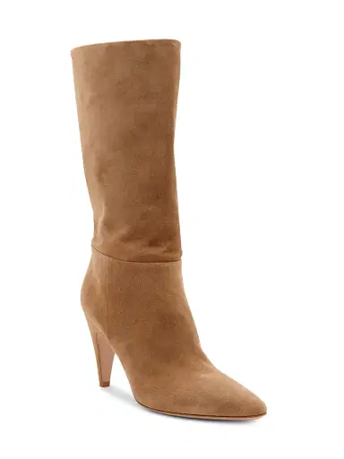 Gianvito Rossi Women's 85MM Suede Stiletto Boots - Camel | Thumbnail 2 Gianvito Rossi Women's 85MM Suede Stiletto Boots - Camel | Thumbnail 2