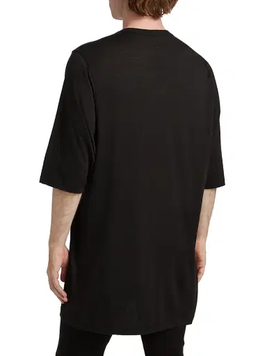 Rick Owens Men's Oversized Cotton T-Shirt - Black | Thumbnail 5 Rick Owens Men's Oversized Cotton T-Shirt - Black | Thumbnail 5
