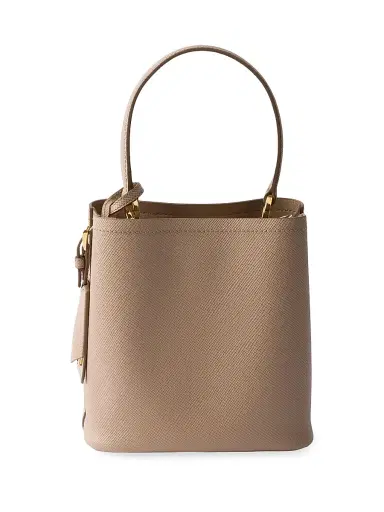 Prada Women's Panier Saffiano Leather Bucket Bag Pink | Thumbnail 3 Prada Women's Panier Saffiano Leather Bucket Bag Pink | Thumbnail 3