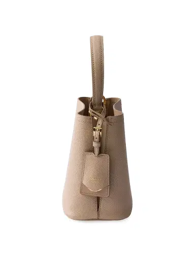 Prada Women's Panier Saffiano Leather Bucket Bag Pink | Thumbnail 4 Prada Women's Panier Saffiano Leather Bucket Bag Pink | Thumbnail 4