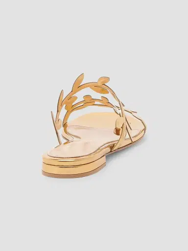 Gianvito Rossi Women's Flavia Metallic Leather Flat Sandals - Mekong | Thumbnail 3 Gianvito Rossi Women's Flavia Metallic Leather Flat Sandals - Mekong | Thumbnail 3