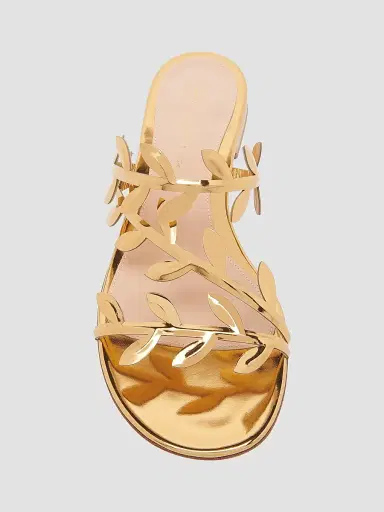 Gianvito Rossi Women's Flavia Metallic Leather Flat Sandals - Mekong | Thumbnail 5 Gianvito Rossi Women's Flavia Metallic Leather Flat Sandals - Mekong | Thumbnail 5