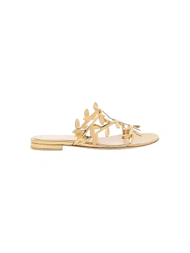 Gianvito Rossi Women's Flavia Metallic Leather Flat Sandals - Mekong | Thumbnail 1 Gianvito Rossi Women's Flavia Metallic Leather Flat Sandals - Mekong | Thumbnail 1
