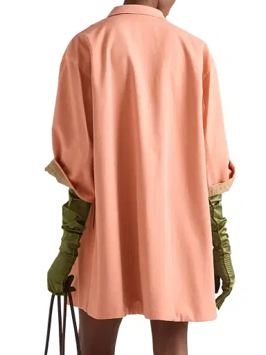 Prada Women's Old Piqué Coat - Orange - Size 2 | Thumbnail 3 Prada Women's Old Piqué Coat - Orange - Size 2 | Thumbnail 3