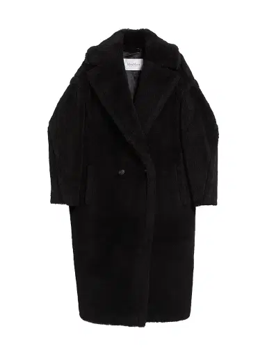 Max Mara Women's Teddy Bear Icon Coat in Alpaca and Wool - Black | Thumbnail 1 Max Mara Women's Teddy Bear Icon Coat in Alpaca and Wool - Black | Thumbnail 1